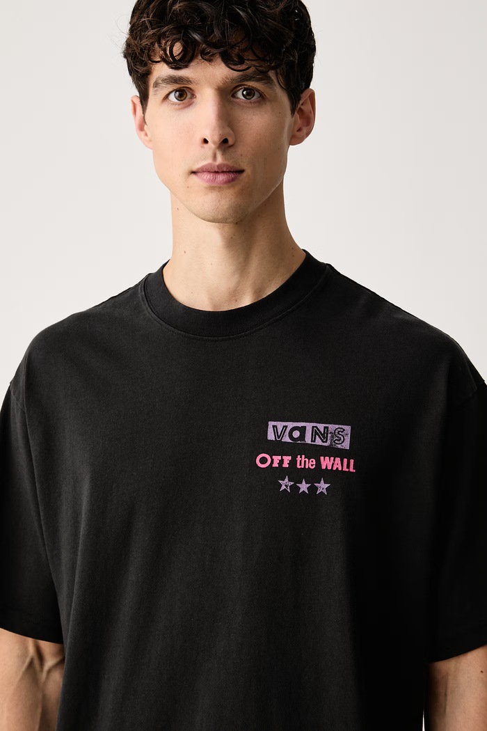 Vans t-shirt ανδρικό βαμβακερό μαύρο VN0010FQBLK1