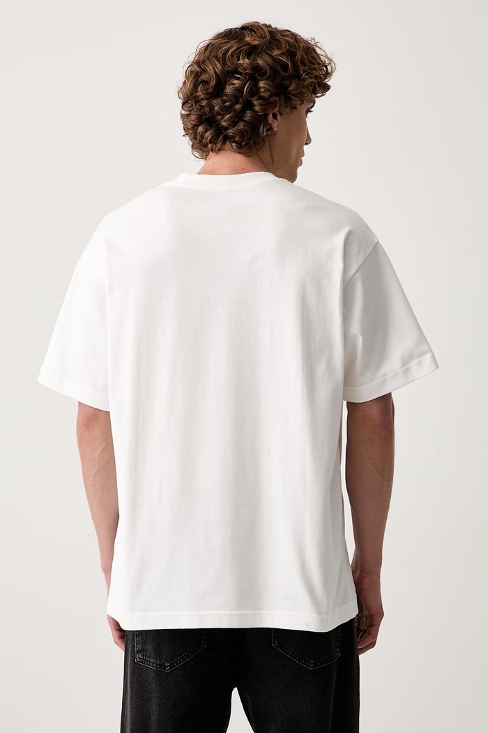 Odzież Vans T-shirt męski bawełniany VN0010FKWHT1 biały