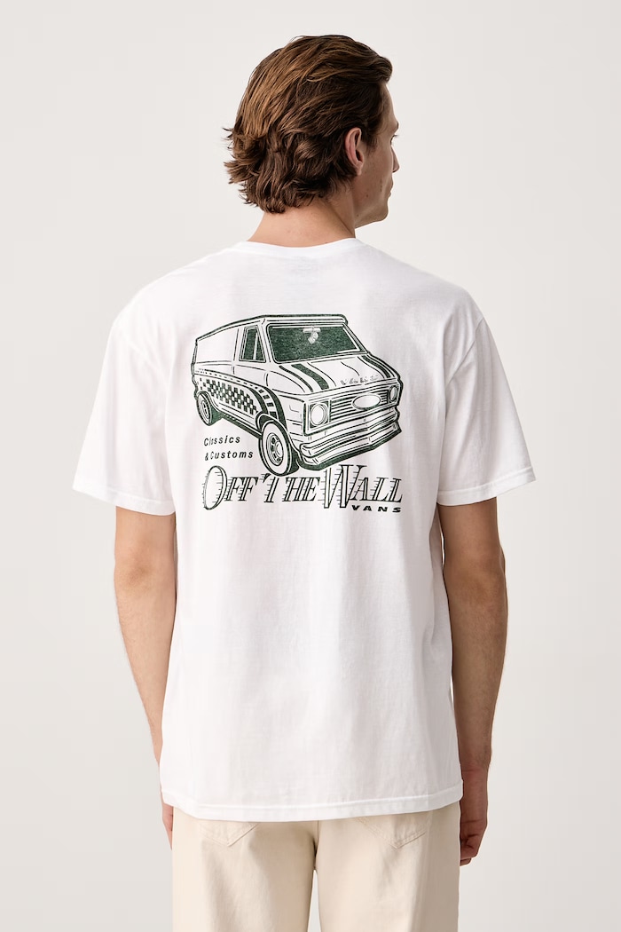 Vans T-shirt męski bawełniany beżowy VN000XT1WHT1