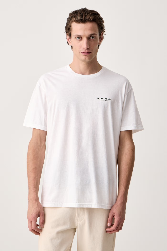 Odzież Vans T-shirt męski bawełniany VN000XT1WHT1 beżowy