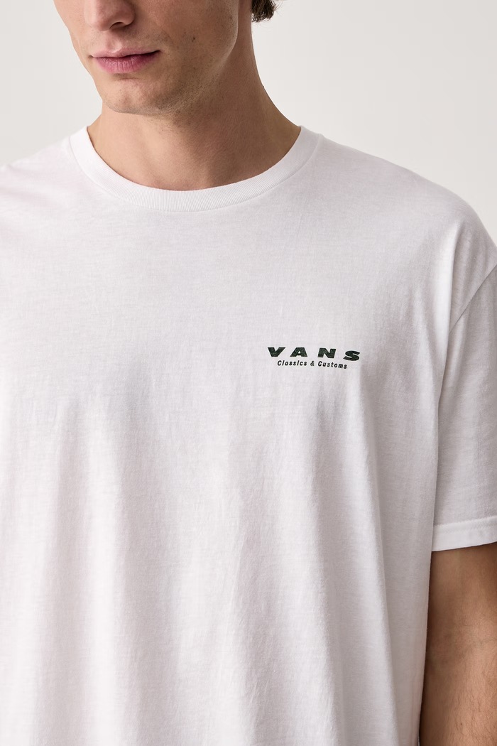 T-shirt męski bawełniany Vans VN000XT1WHT1 beżowy