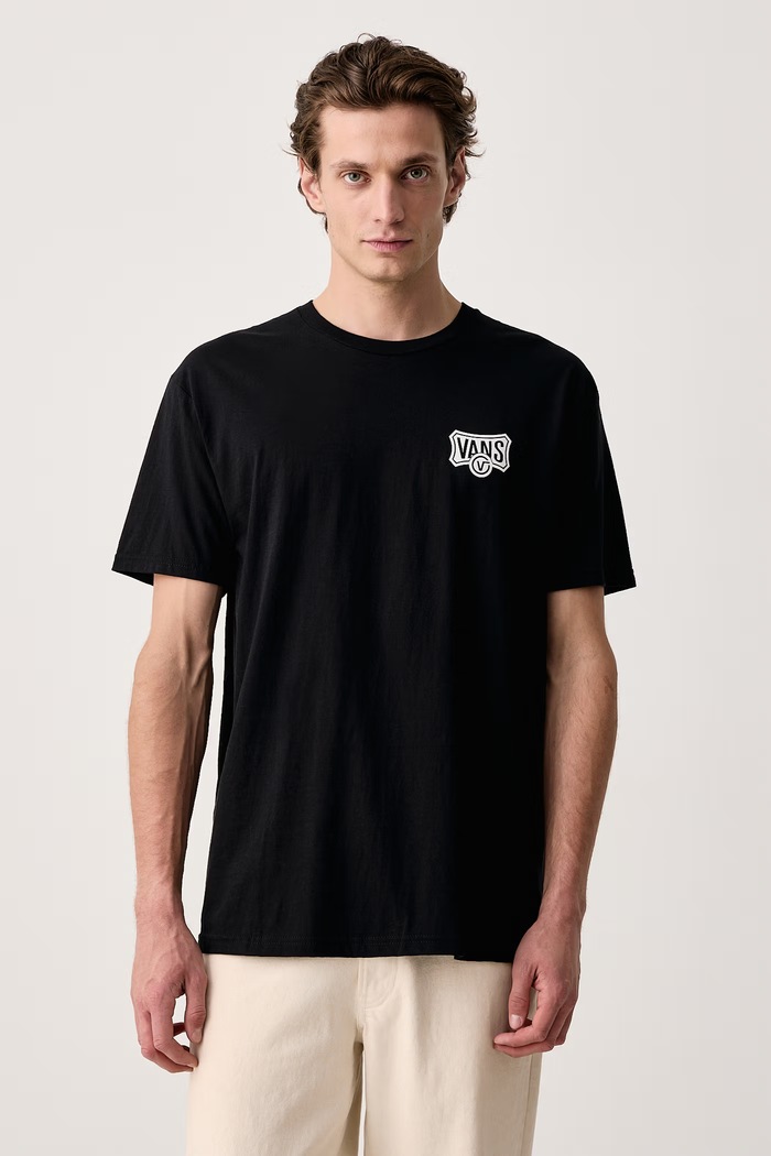 Дрехи Vans Тениска мъжка от памук VN000XSWBLK1 черен