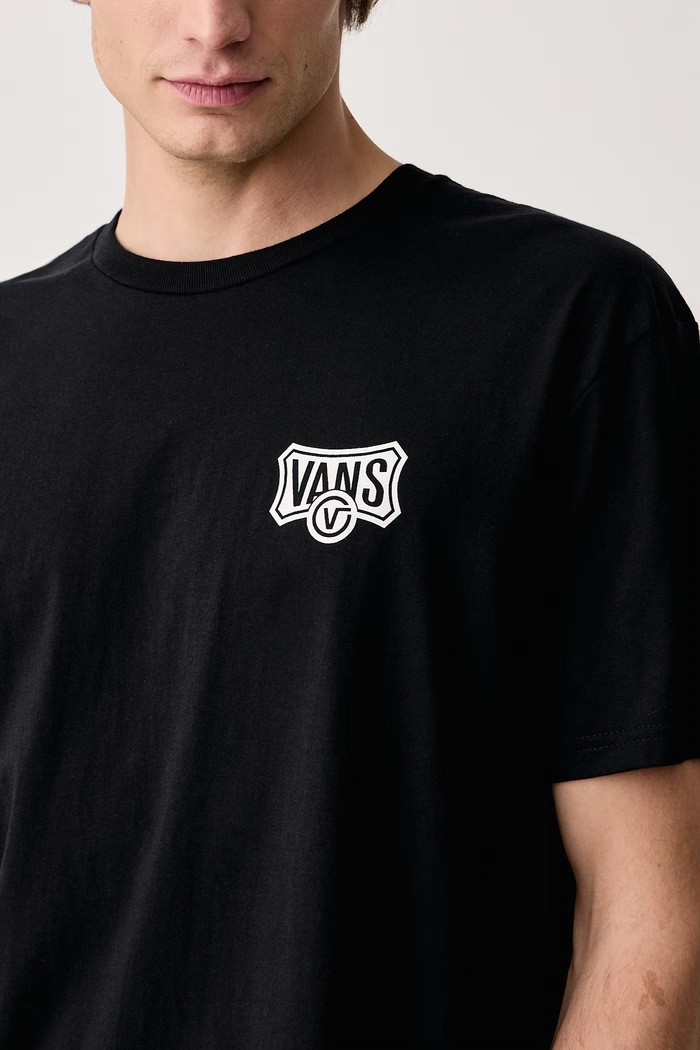 Тениска мъжка от памук Vans VN000XSWBLK1 черен
