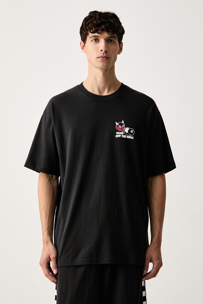 Ρούχα Vans T-shirt ανδρικό βαμβακερό VN000X2TBLK1 μαύρο