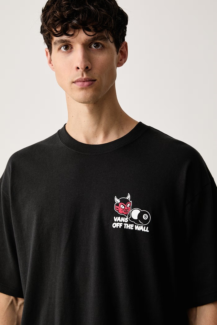 Vans T-shirt ανδρικό βαμβακερό μαύρο VN000X2TBLK1