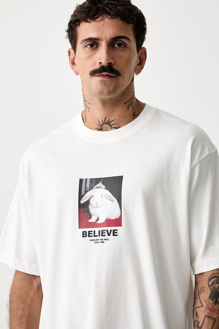 Vans majica za muškarce od pamuka bijela VN0010FXWHT1