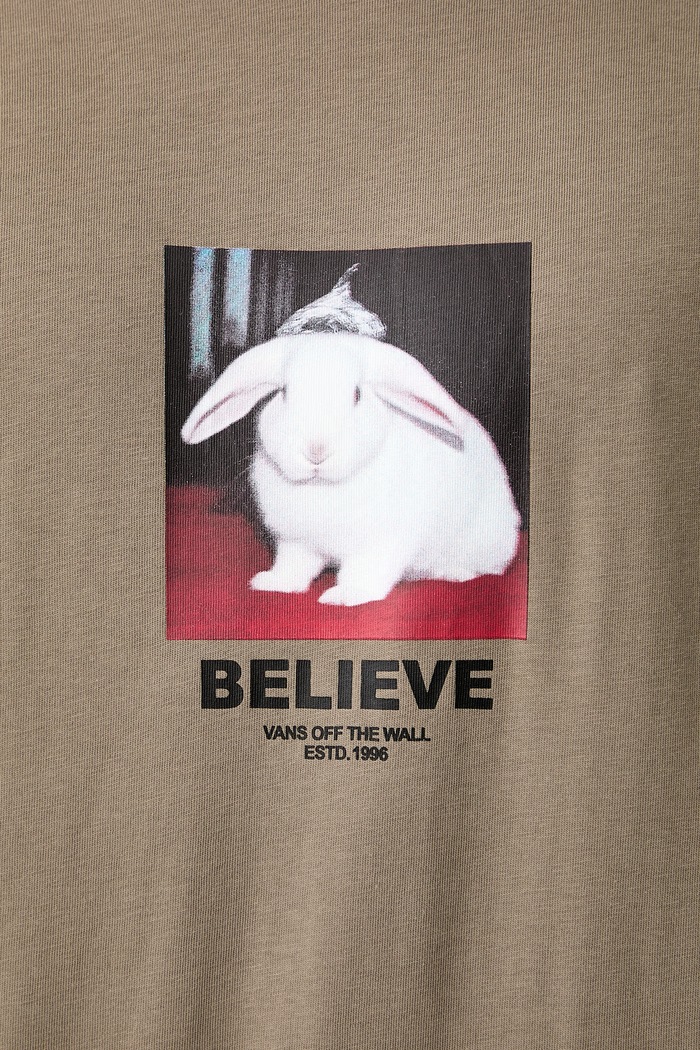 Vans T-shirt męski bawełniany VN0010FX9JC1 beżowy