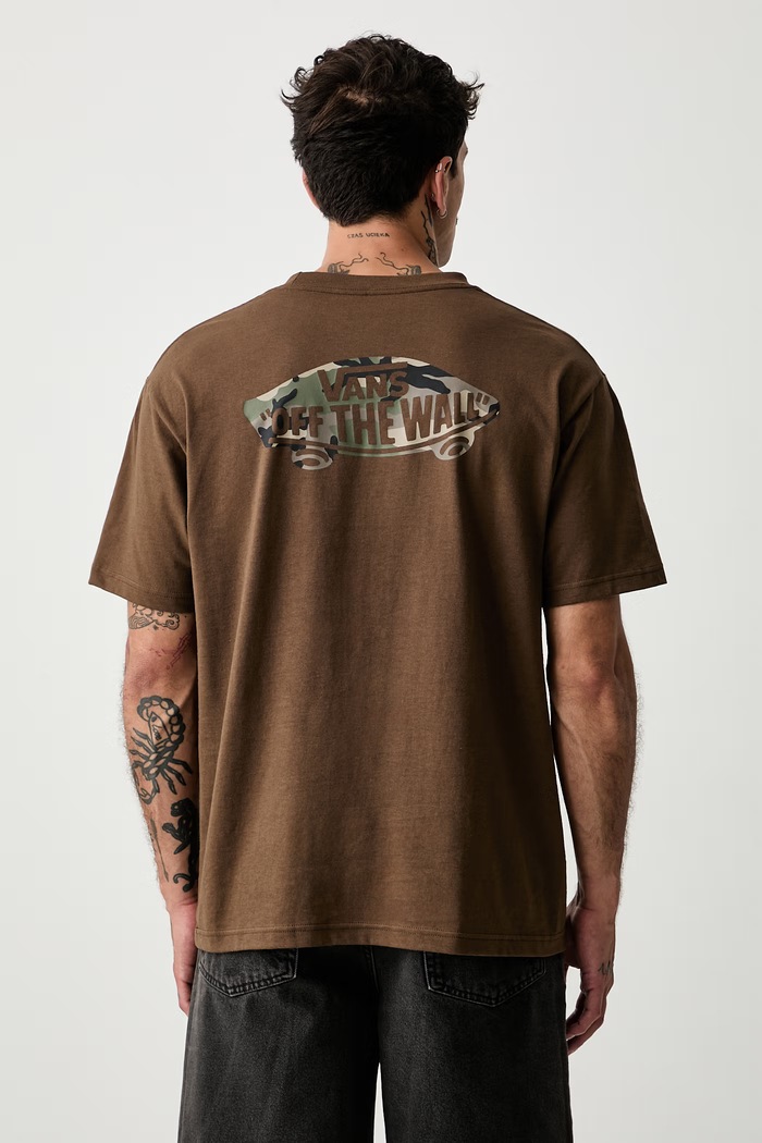 Vans tričko pánske bavlnené hnedá VN000WYBFST1