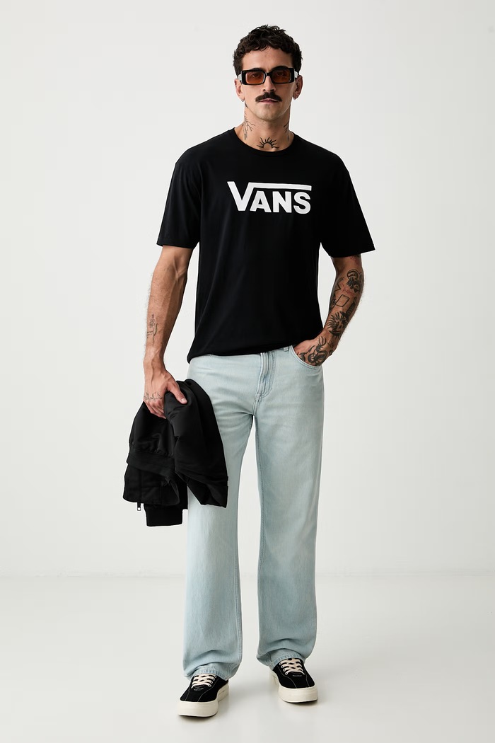 Vans majica za muškarce od pamuka VN000KMZY281 crna AW26