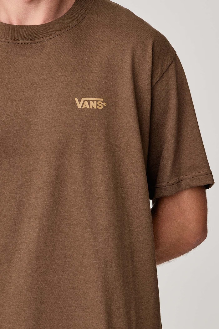 T-shirt męski bawełniany Vans VN000TBXFST1 brązowy