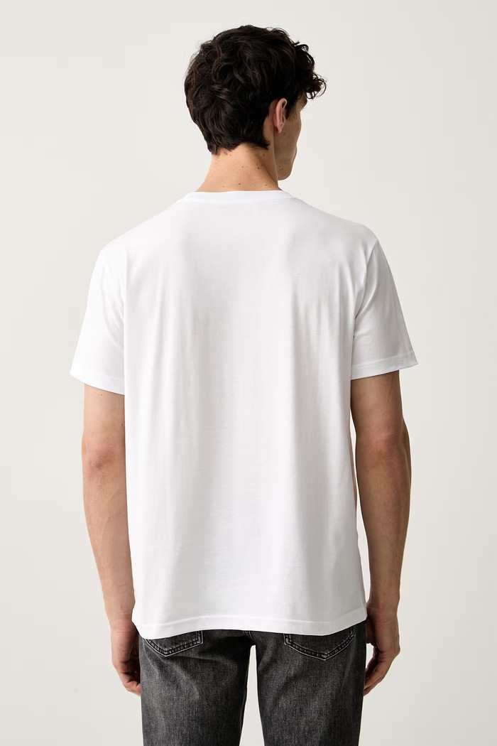 Odzież Trussardi T-shirt męski bawełniany G0088000205N biały