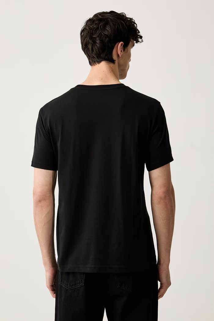 Odzież Trussardi T-shirt męski bawełniany G0088000205N czarny