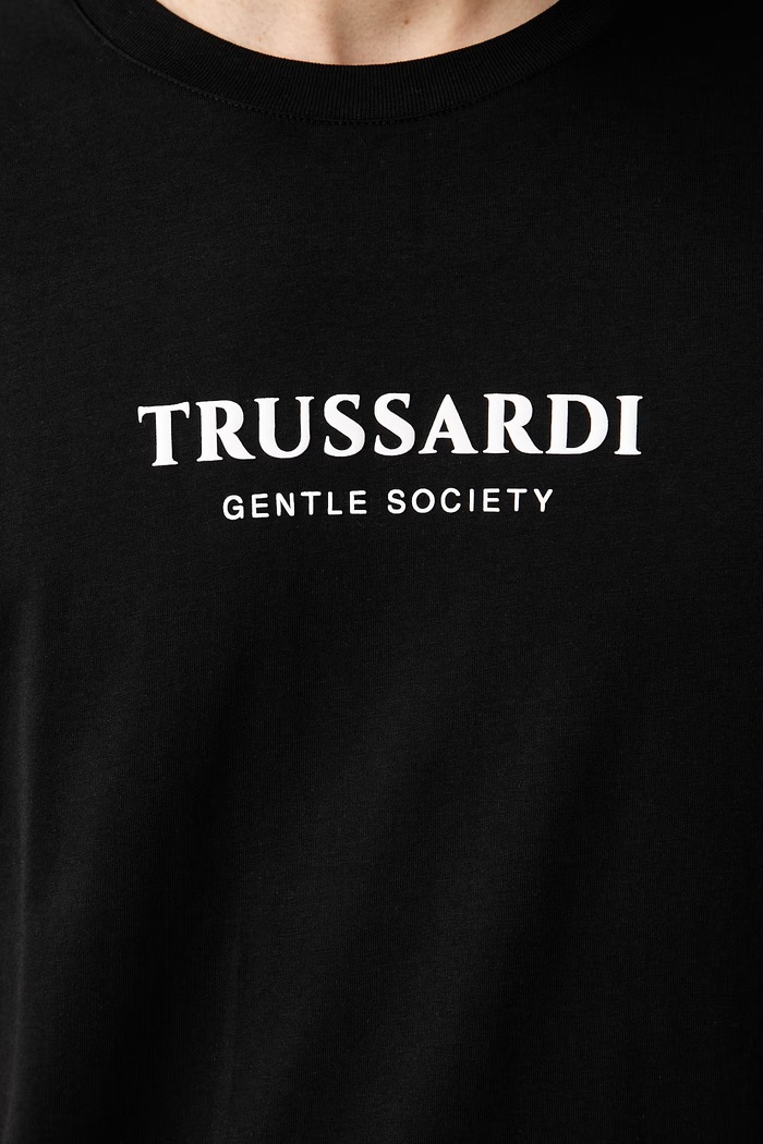 Trussardi T-shirt męski bawełniany G0088000205N czarny