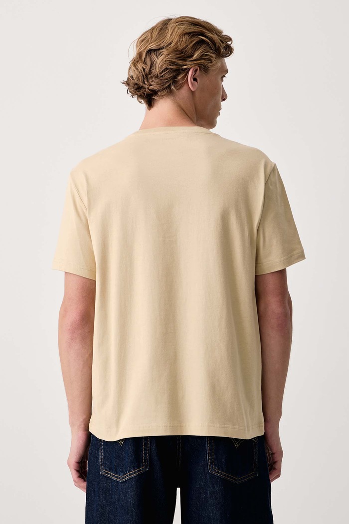 Odzież Trussardi T-shirt męski bawełniany G0868000259N beżowy
