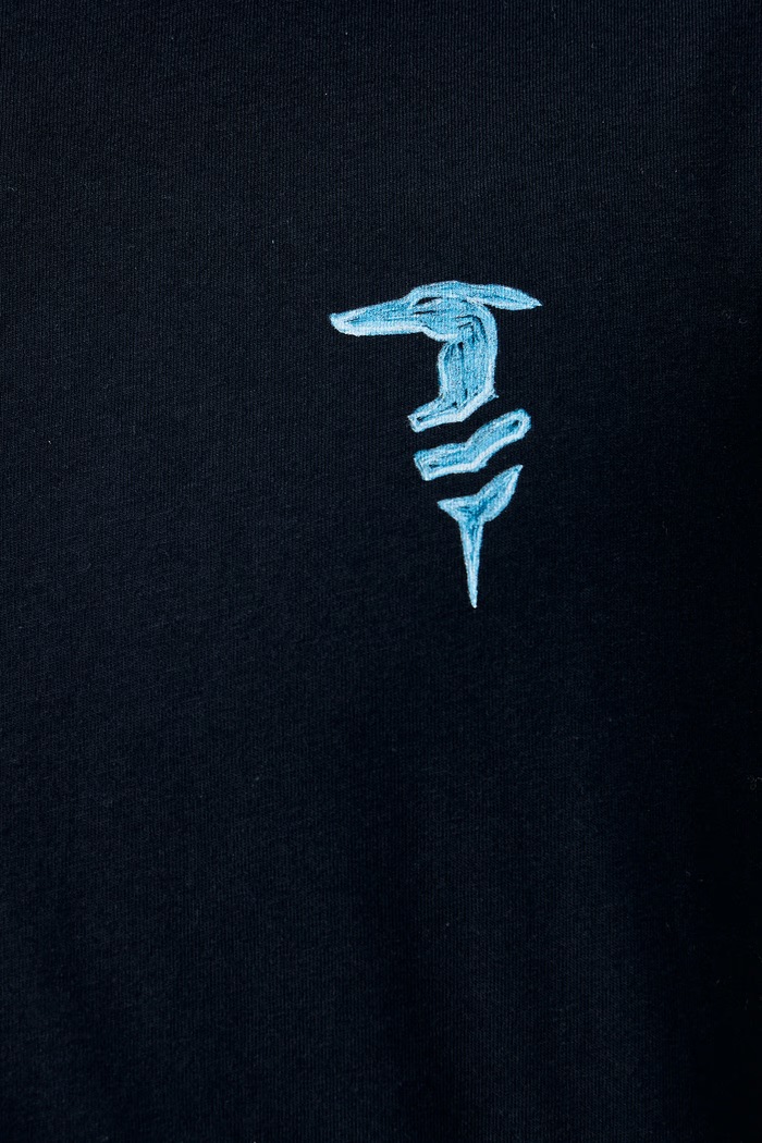 T-shirt męski bawełniany Trussardi granatowy G0868000259N