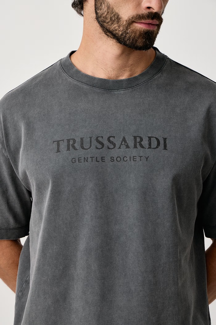T-shirt męski bawełniany Trussardi G0758000232N szary