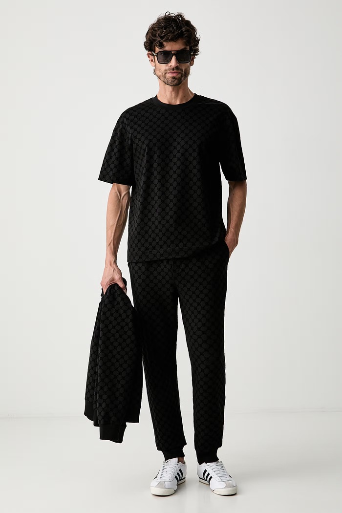 Joop! T-shirt męski bawełniany 30104727 czarny AW26