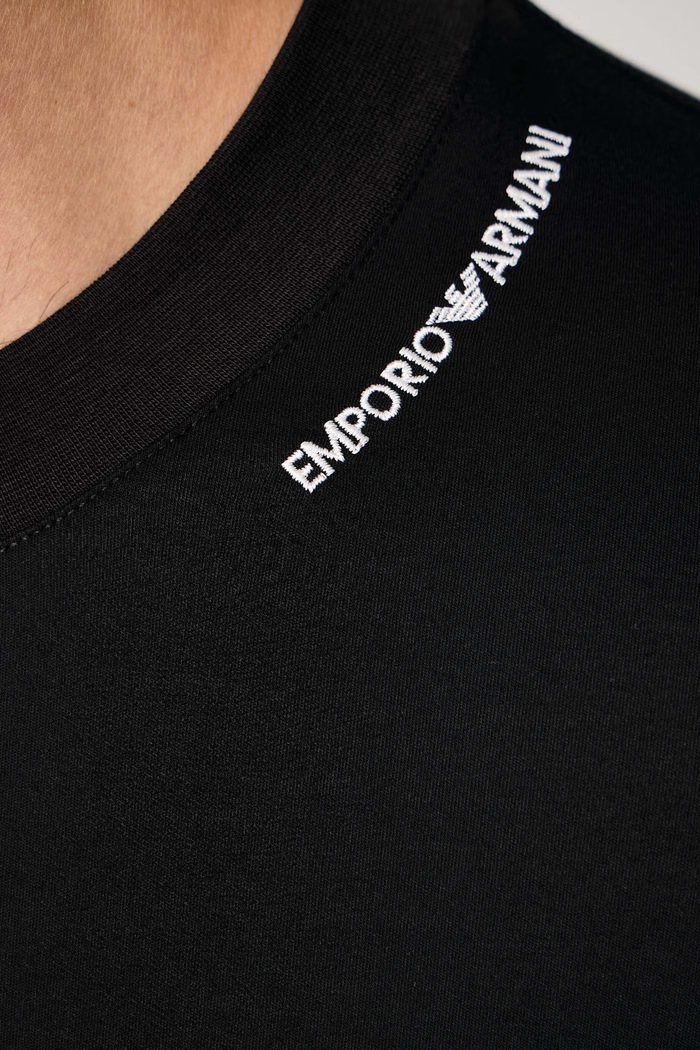 Longsleeve męski z modalem Emporio Armani czarny EM006771.AF13721