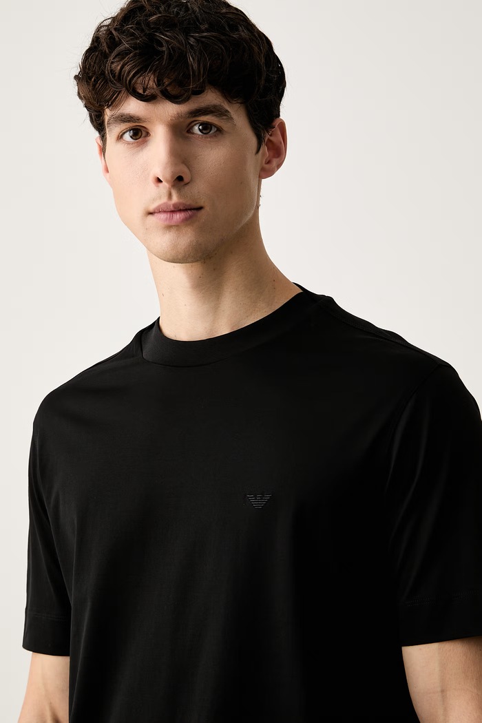 Emporio Armani T-shirt męski bawełniany czarny EM006779.AF28078