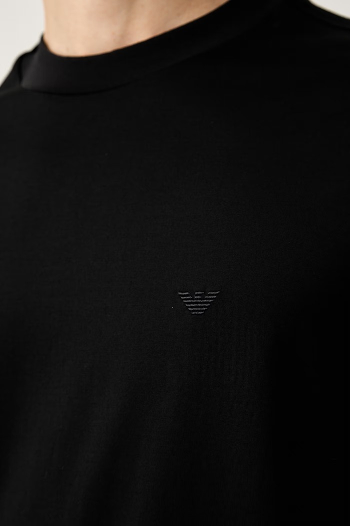 Emporio Armani T-shirt męski bawełniany EM006779.AF28078 czarny