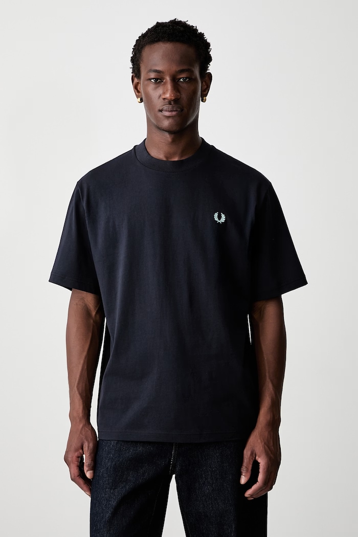 Odzież Fred Perry T-shirt bawełniany męski M3413.608 granatowy