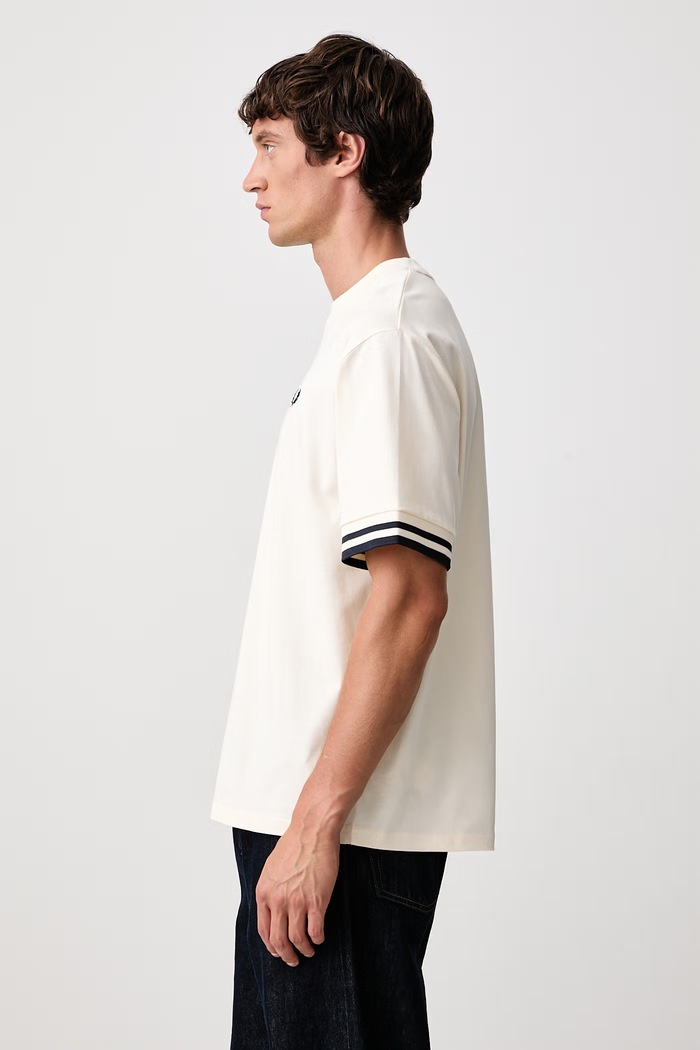 T-shirt męski bawełniany Fred Perry M3484.560 beżowy