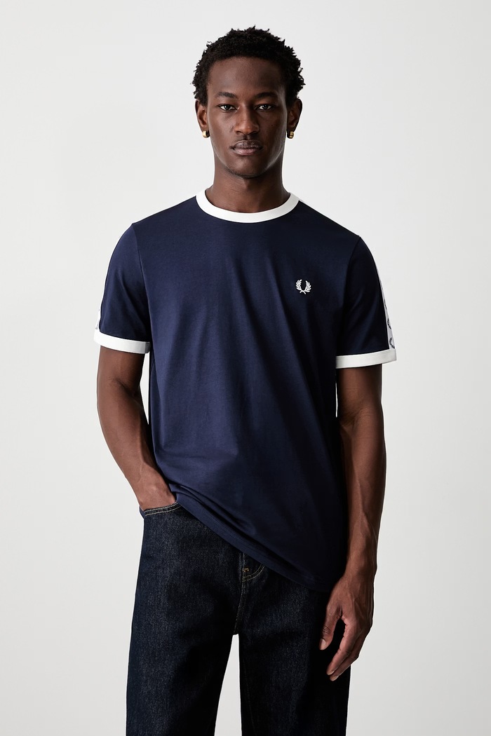 Fred Perry T-shirt męski bawełniany granatowy M4620.266