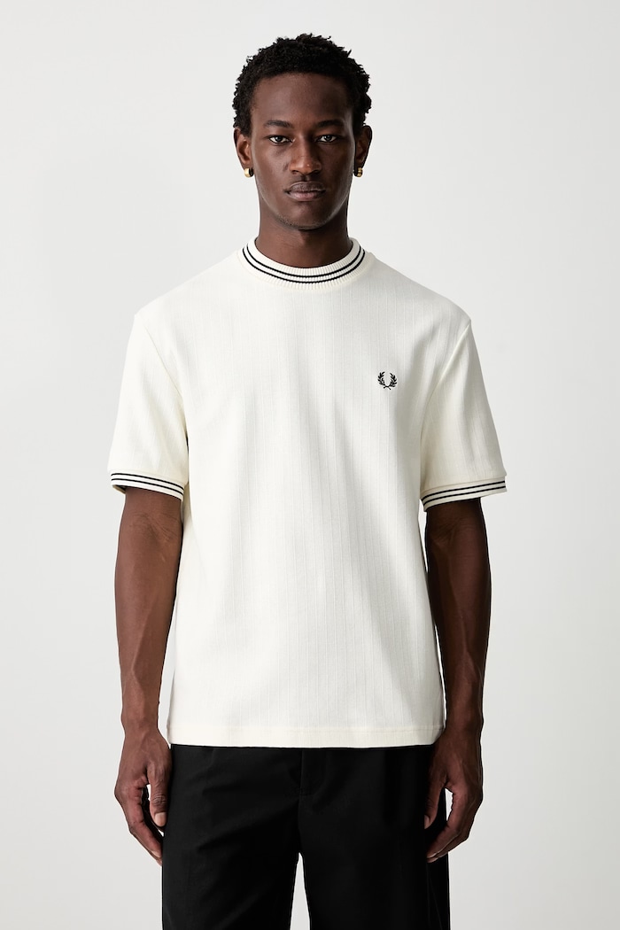 Fred Perry T-shirt bawełniany męski beżowy M8679.170