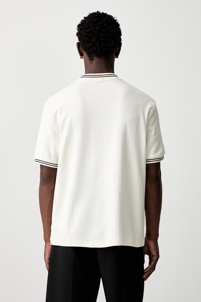 Odzież Fred Perry T-shirt męski bawełniany M8679.170 beżowy
