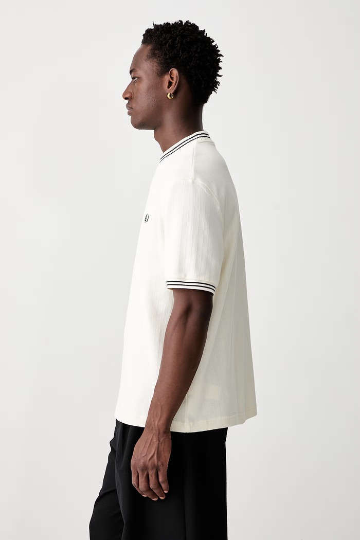 Fred Perry T-shirt męski bawełniany beżowy M8679.170