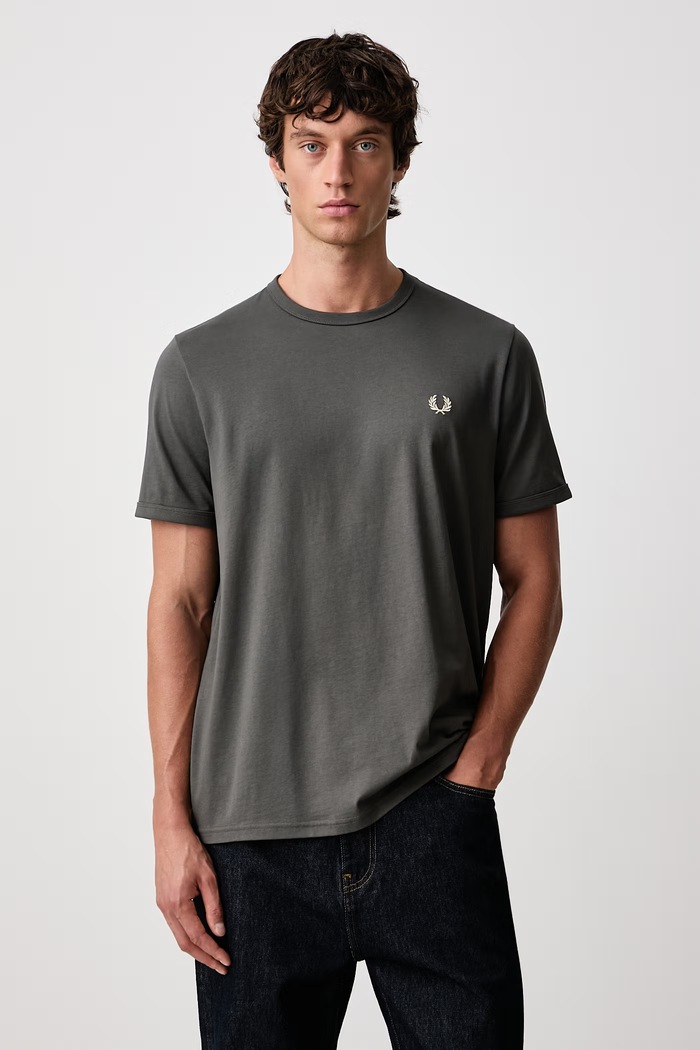 Fred Perry T-shirt męski bawełniany zielony M3519.148