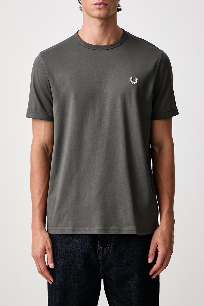 T-shirt męski bawełniany Fred Perry zielony M3519.148