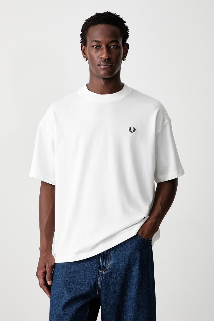 Fred Perry T-shirt męski bawełniany biały M3481.129