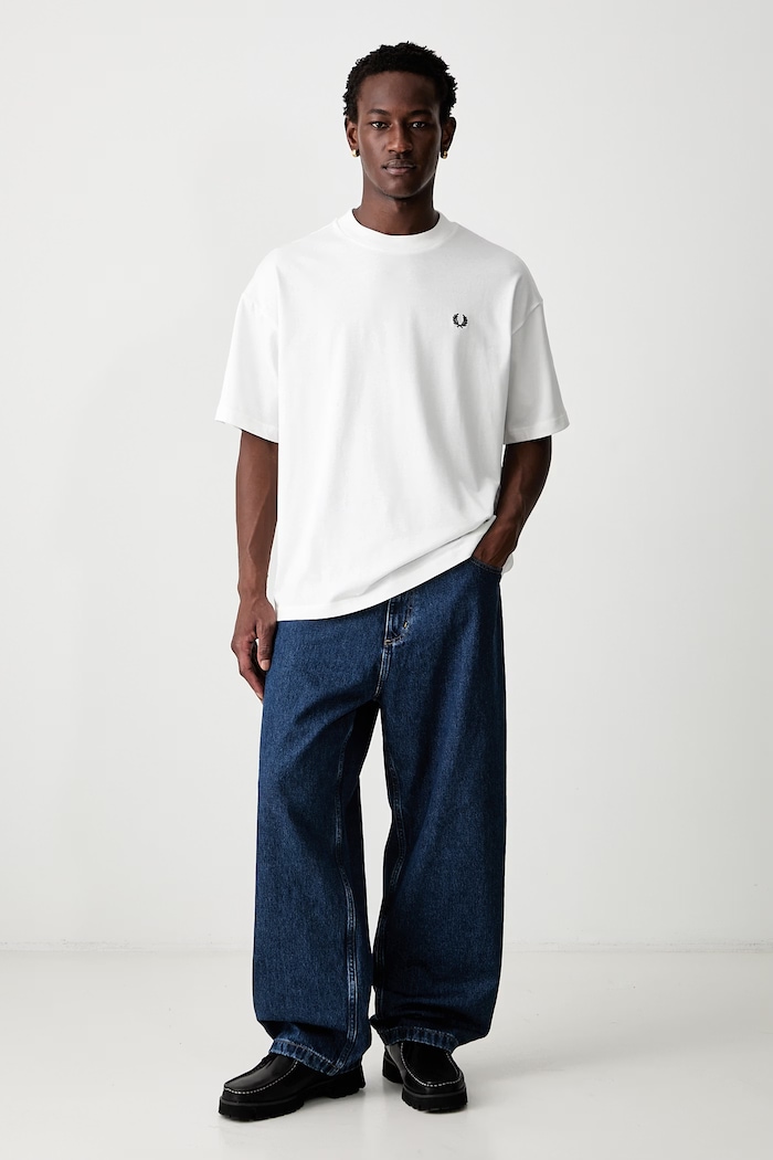 Fred Perry T-shirt bawełniany męski M3481.129 biały AW26