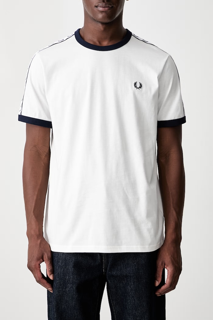 Fred Perry T-shirt bawełniany męski M4620.129 biały