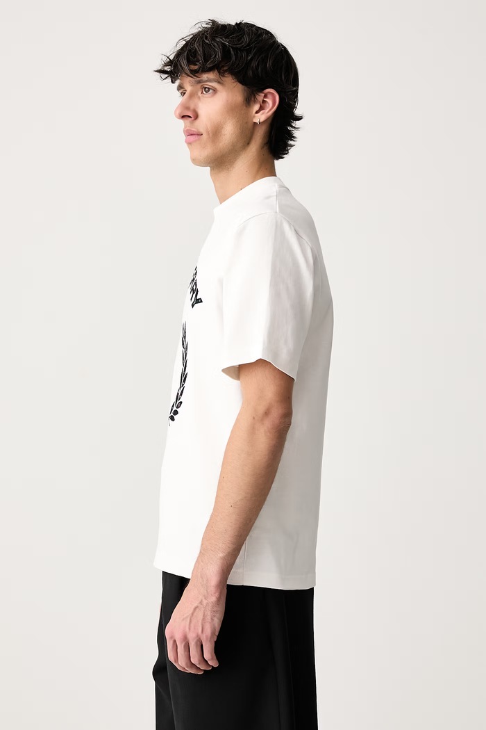 T-shirt bawełniany męski Fred Perry M3417.129 beżowy