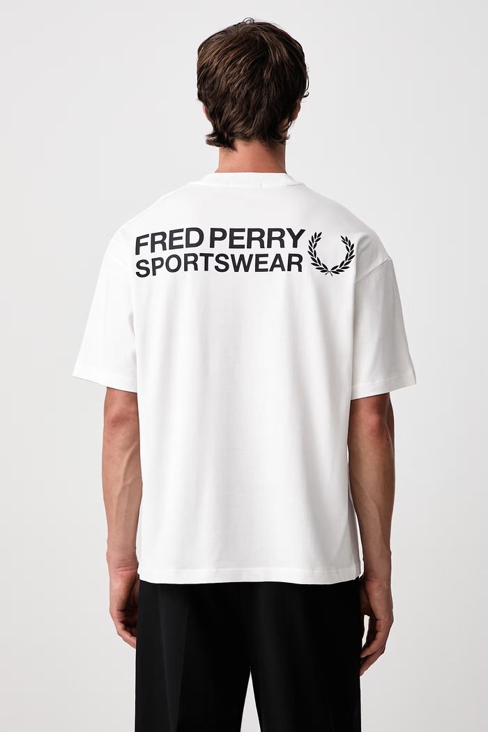Fred Perry T-shirt męski bawełniany biały M3416.129