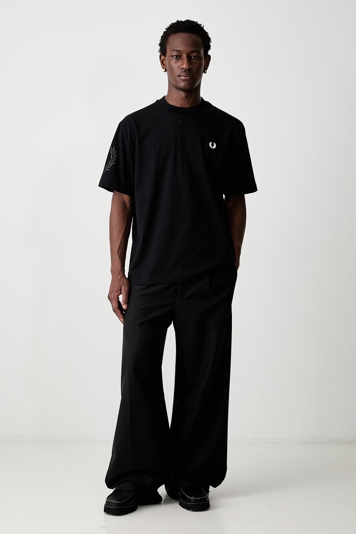 Fred Perry T-shirt męski bawełniany M3491.102 czarny AW26