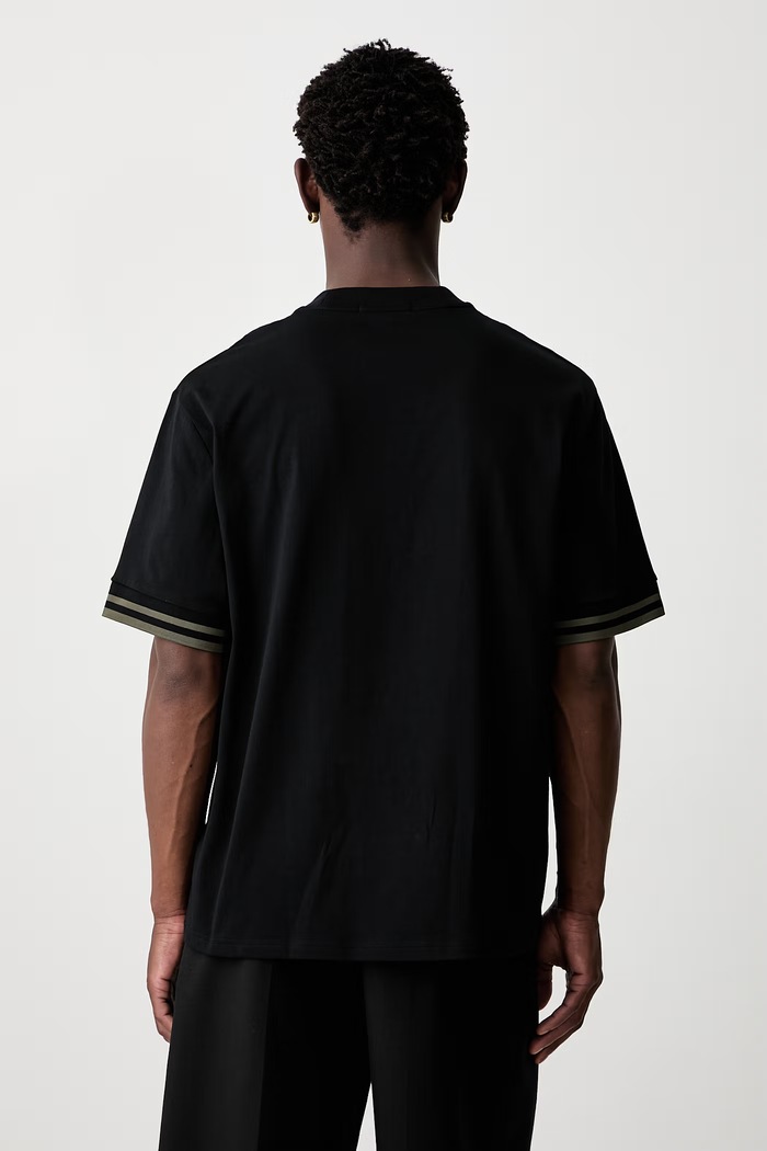 Odzież Fred Perry T-shirt bawełniany męski M3484.102 czarny