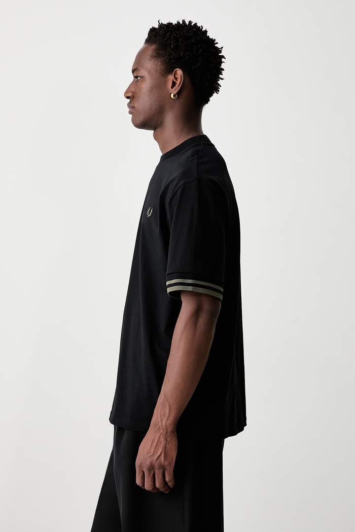 Fred Perry T-shirt męski bawełniany czarny M3484.102