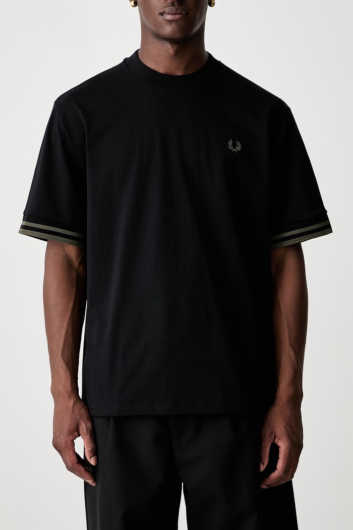 Fred Perry T-shirt męski bawełniany M3484.102 czarny