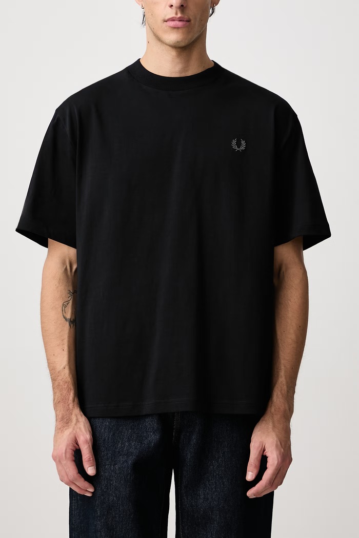 T-shirt męski bawełniany Fred Perry czarny M3415.102