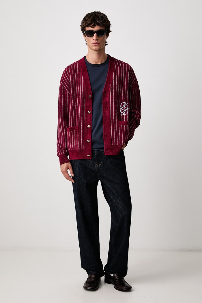 Fred Perry T-shirt męski bawełniany M3519.738 granatowy AW26