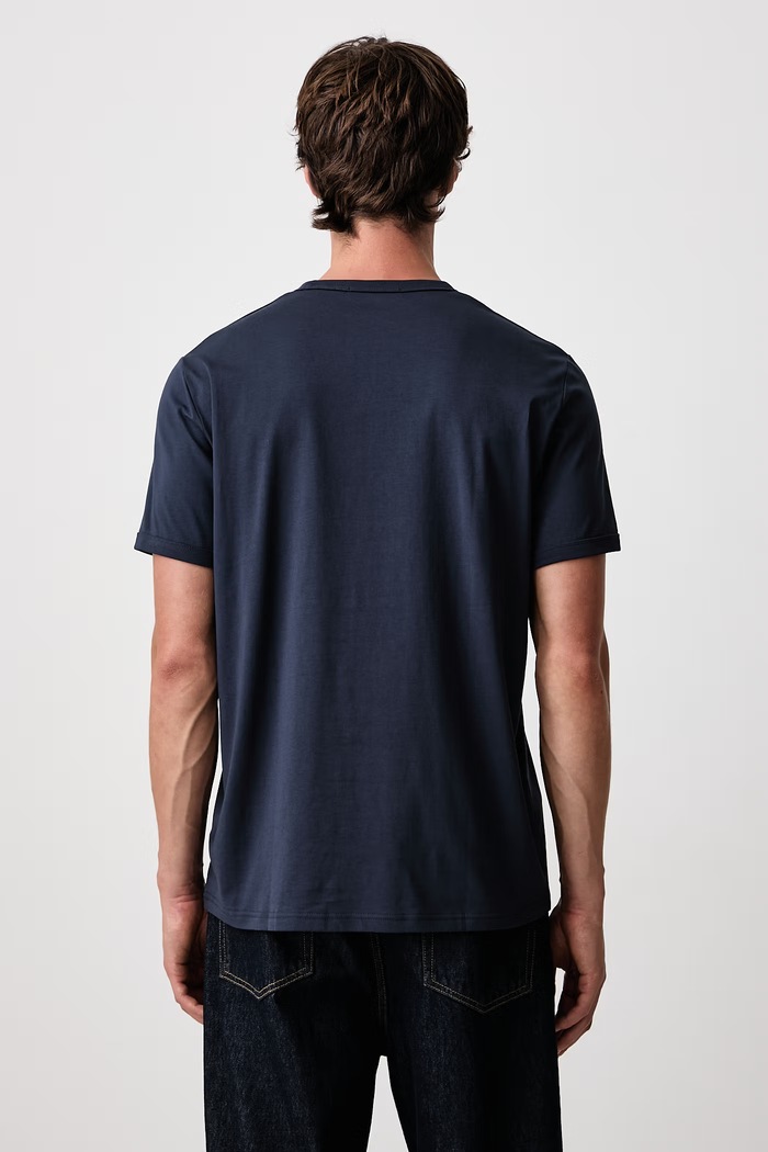 Odzież Fred Perry T-shirt męski bawełniany M3519.738 granatowy