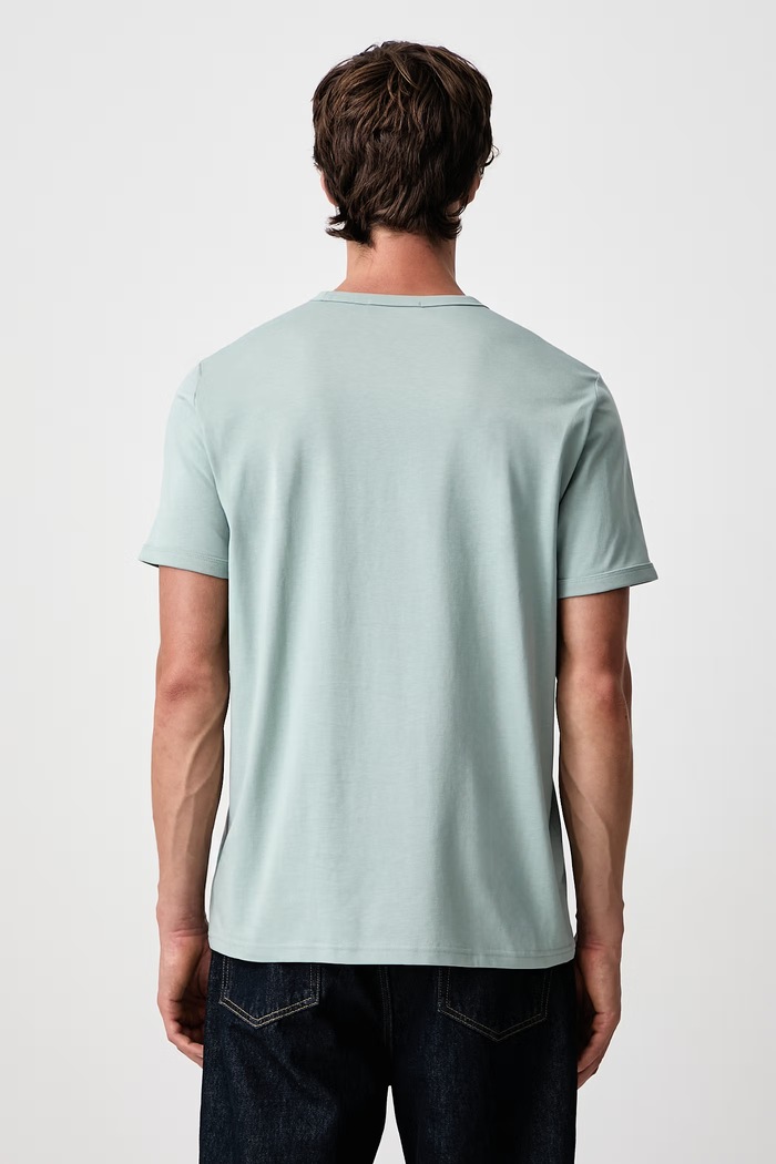 Odzież Fred Perry T-shirt męski bawełniany M3519.62C turkusowy