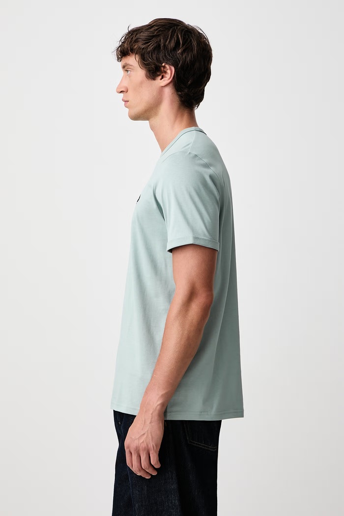 T-shirt męski bawełniany Fred Perry M3519.62C turkusowy