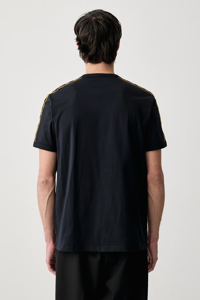 Odzież Fred Perry T-shirt męski bawełniany M4613.51C granatowy
