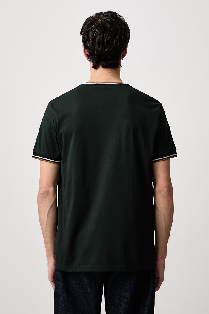 Odzież Fred Perry T-shirt męski bawełniany M1588V.78C zielony