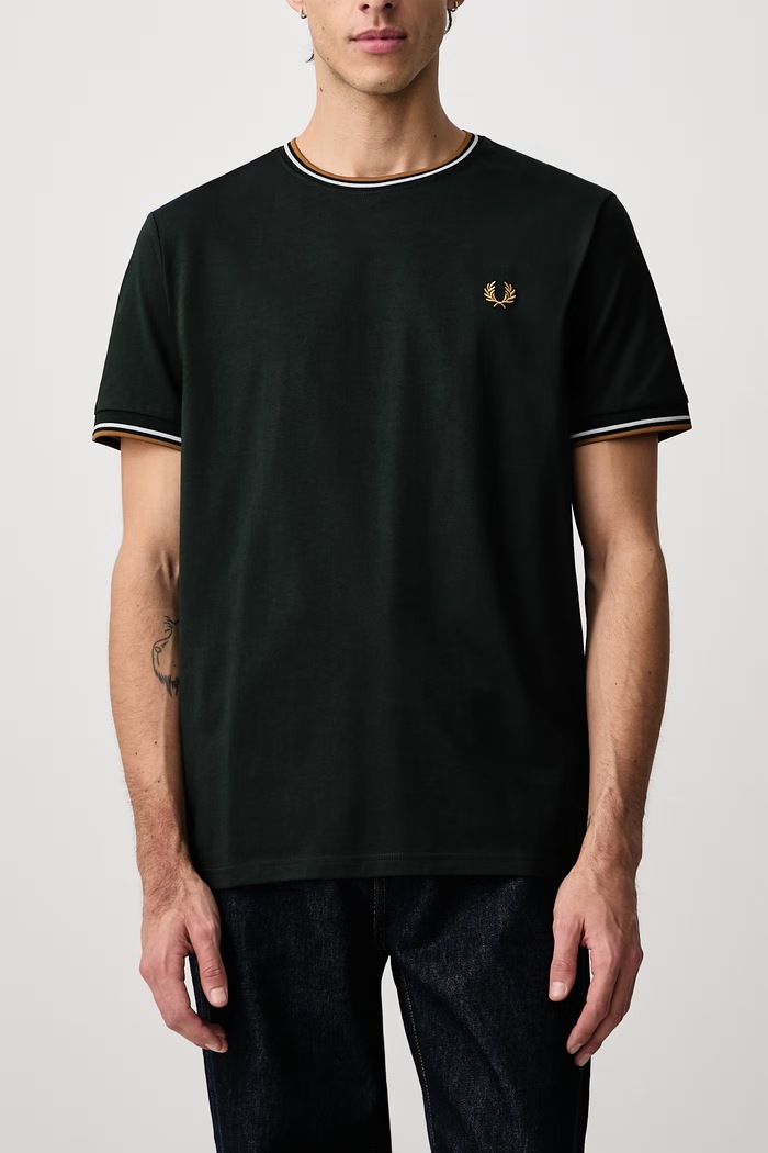 T-shirt męski bawełniany Fred Perry zielony M1588V.78C