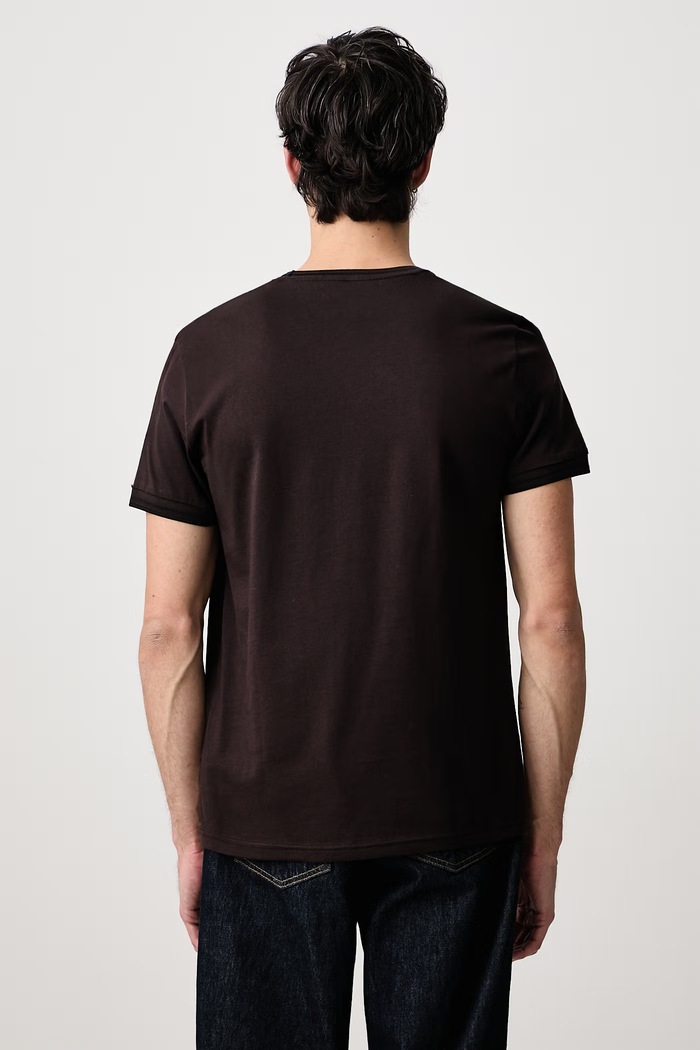 Odzież Fred Perry T-shirt męski bawełniany M1588V.86C brązowy